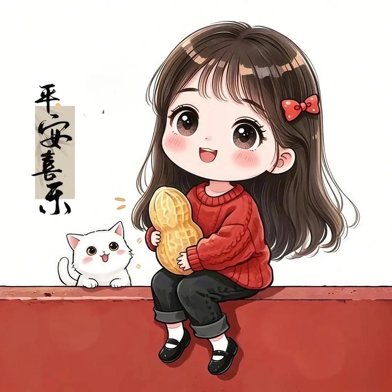 平安喜乐女生卡通头像