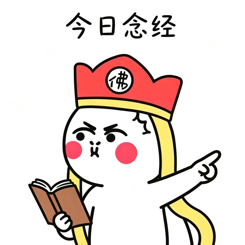 念经唐僧魔性卡通微信头像