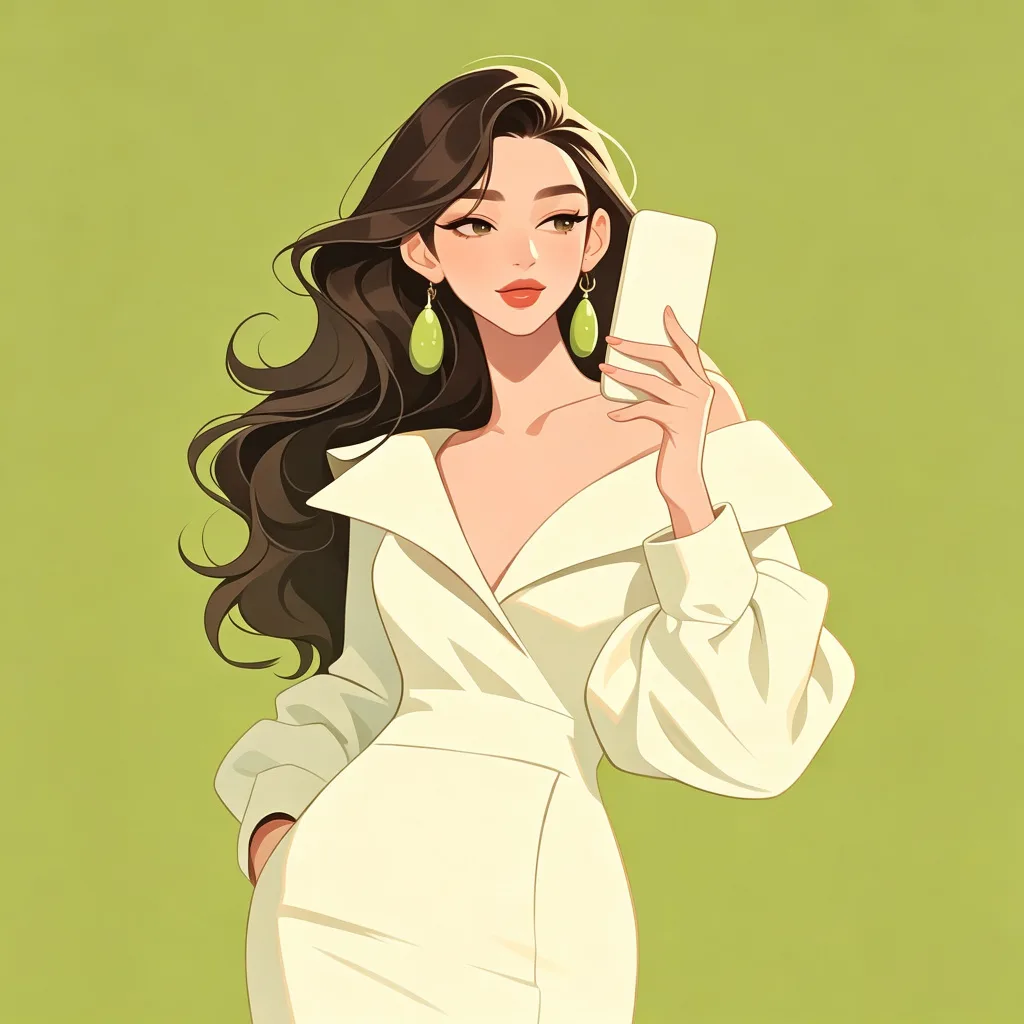 都市时尚女性插画头像