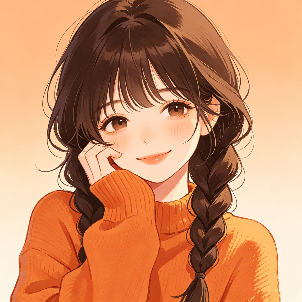 干净清新日系女生动漫头像