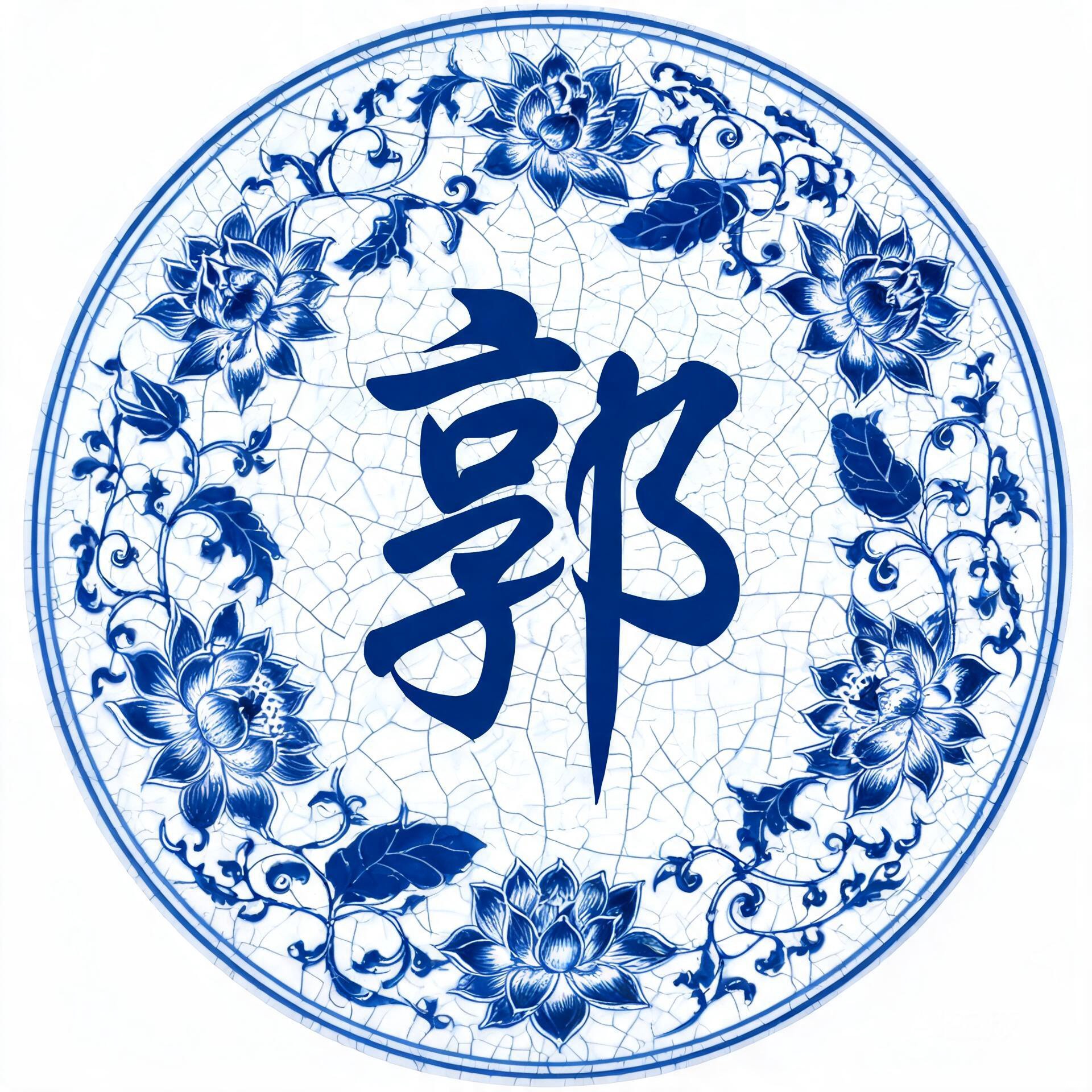 青花瓷姓氏头像合集