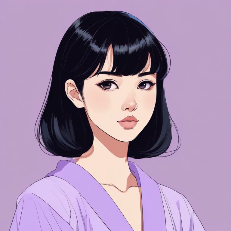 日系极简动漫少女头像