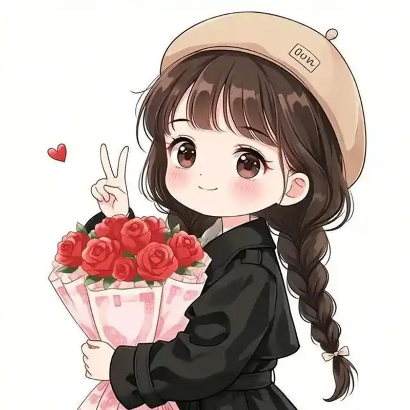 捧花女生小红书头像图片