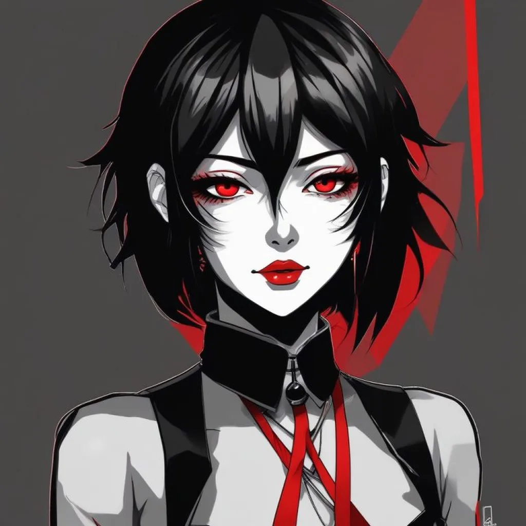 朋克二次元病娇女生头像
