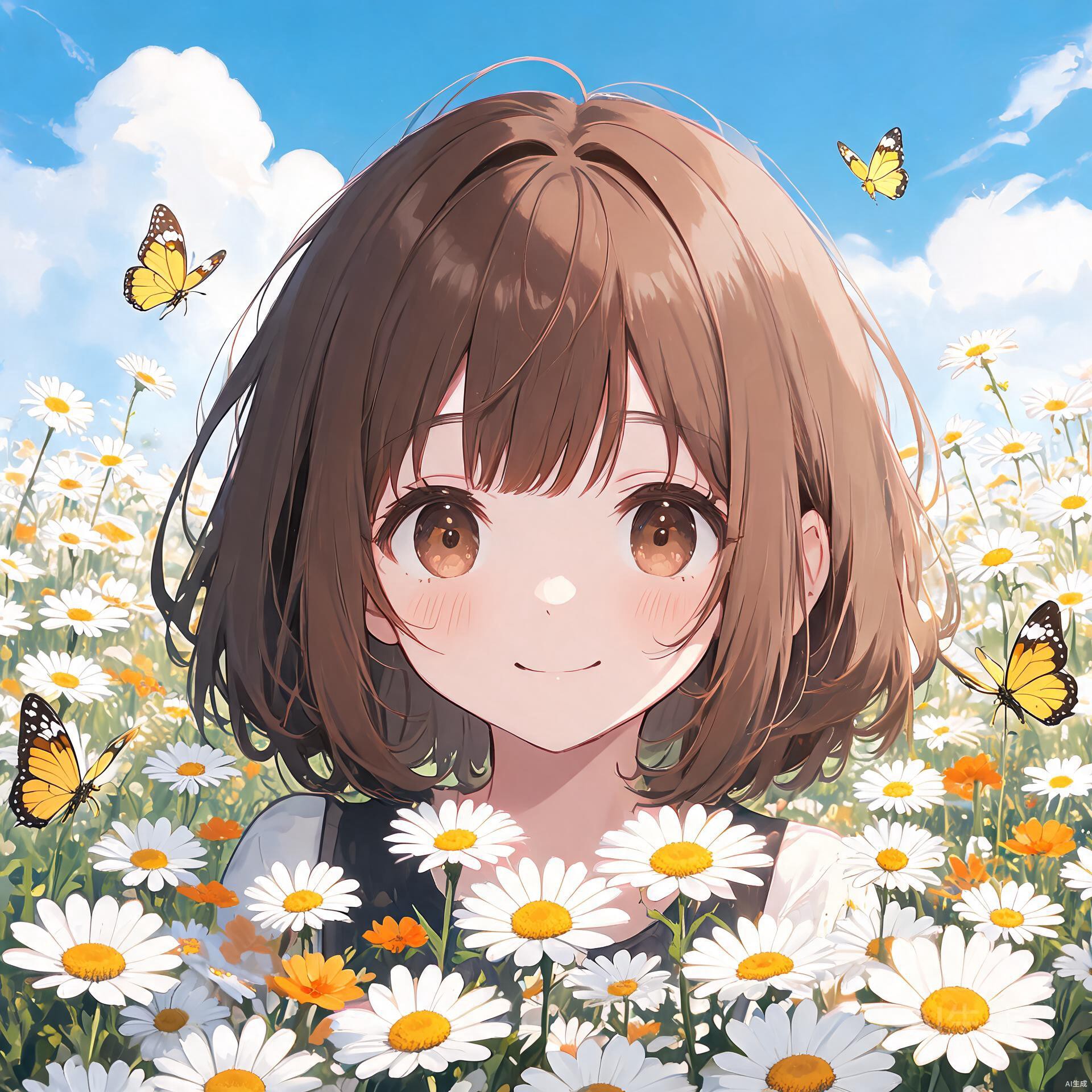 雏菊花海夏日动漫风头像合集