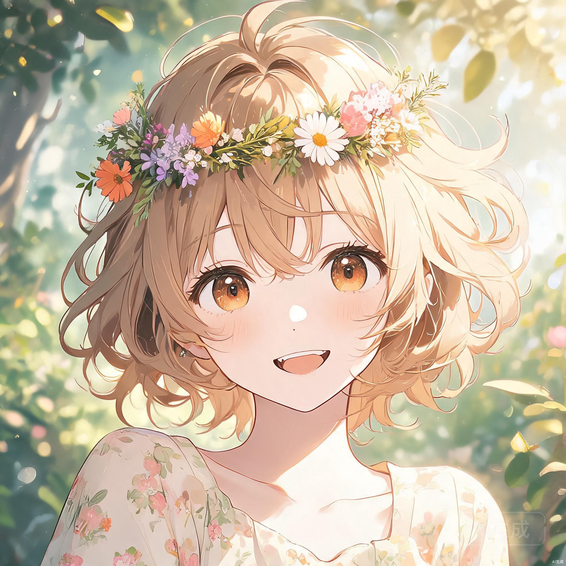 森系花仙子动漫风格少女头像合集
