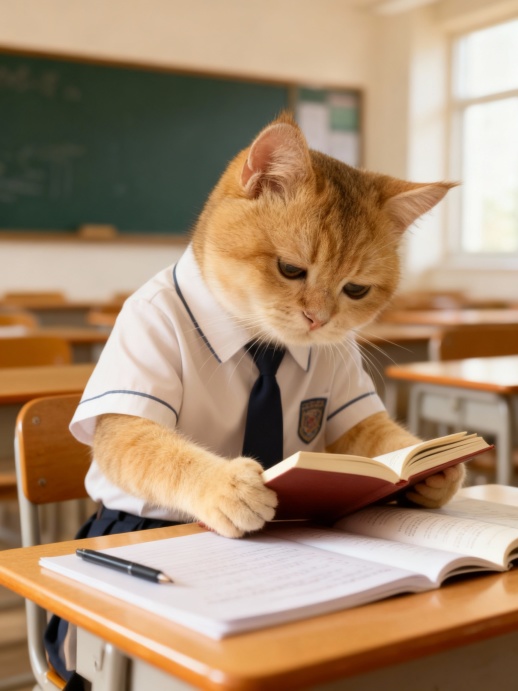 发奋图强的橘猫