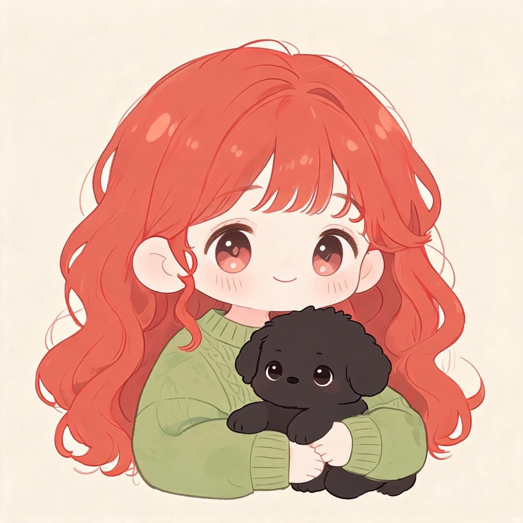 萌犬陪伴暖心女孩头像合集