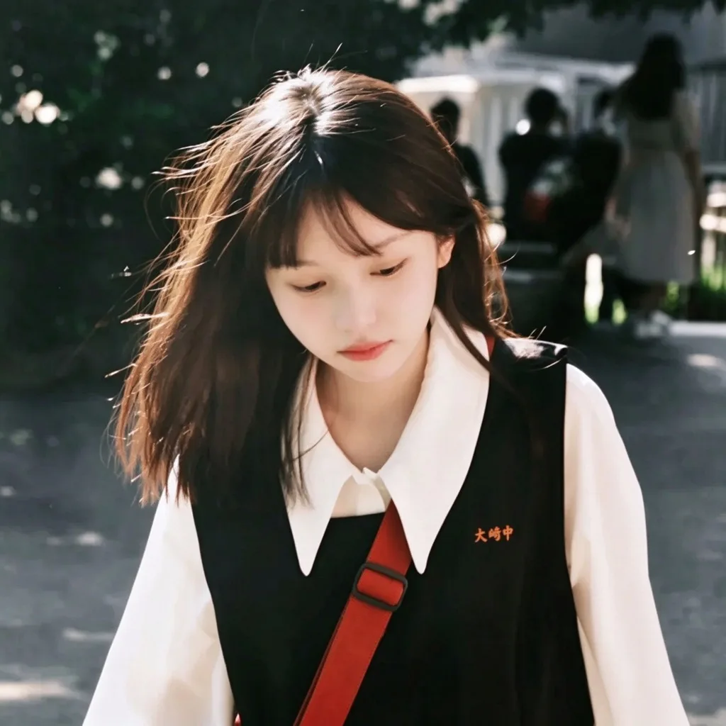 校服女生温柔氛围头