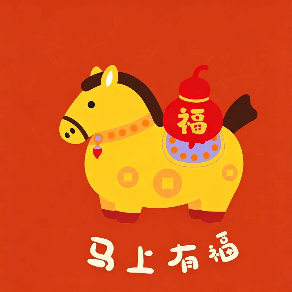 马上有福卡通头像