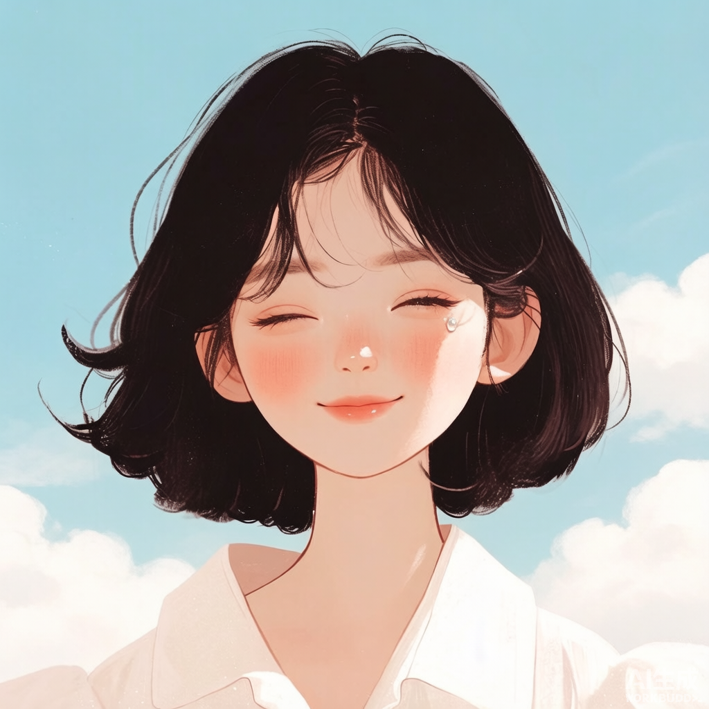 黑发波波头少女五连拍